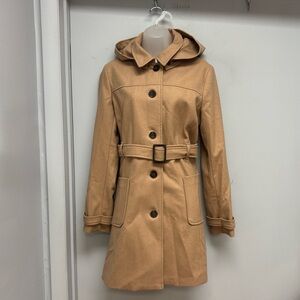 Banana Republic Camel Wool Blend Hooded Coat – Size Medium
